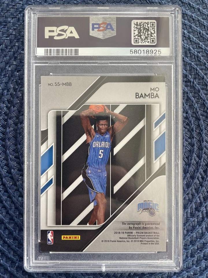 2018 Panini Prizm Mo Bamba Sensational Signatures Rookie Auto RC PSA 10 Low Pop - Image 2 of 2