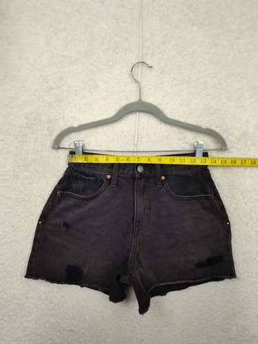 Old Navy Girls Short 14 Black 100% Cotton High Rise Distresed Cut Offf Denim - Picture 7 of 19