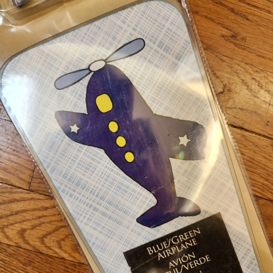 Hunter Airplane 4 Fan Blades for Kids Green Blue REVERSIBLE New - Image 3 of 4