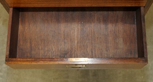 ANTIQUE VICTORIAN MAHOGANY & GREEN LEATHER MILITARY CAMPAIGN DAVENPORT DESK - Picture 18 of 18