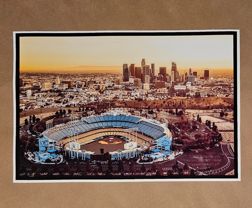 Los Angeles Dodgers Stadium City Skyline Print - Baseball World Series Gift L.A. - Bild 1 von 2