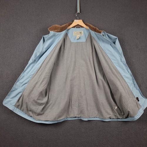 LL BEAN Jacket Womens 3X Blue Barn Coat Chore Hunting Corduroy Collar Canvas - Picture 8 of 10