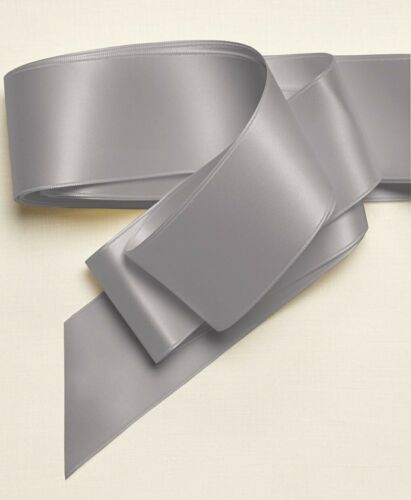 2 inch SATIN RIBBON  - Mercury - Picture 1 of 4