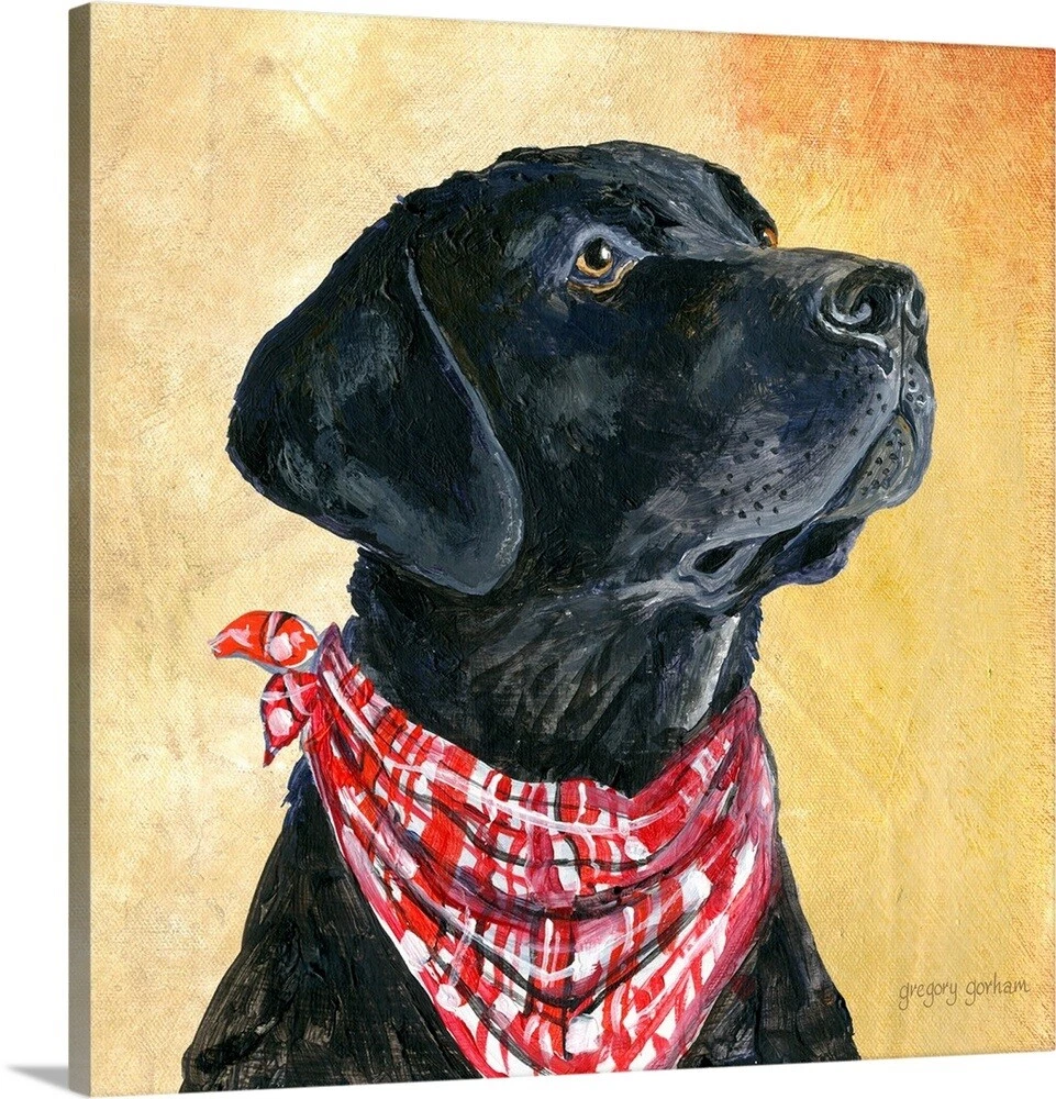 Black lab cheap canvas art