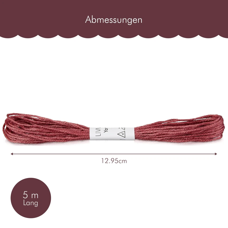 Stickgarn Set 100 Farben je 5 Meter Schönes Garn zum Sticken Knüpfen Flechten... - Bild 3 von 4