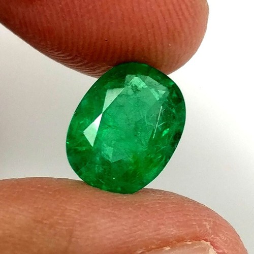 2,21ct Natürlicher Smaragd Kissen Kalibriert (10x8)mm sattes Grün Guter Glanz Edelstein - Bild 2 von 4