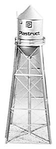 Plastruct 1028 HO 4'' x 4'' x 13'' Cone Roof Water Tank Tower Kit