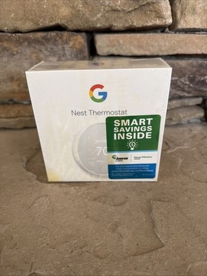 Google Nest Smart Thermostat, Snow - New - Sealed GA01334-US (E5)
