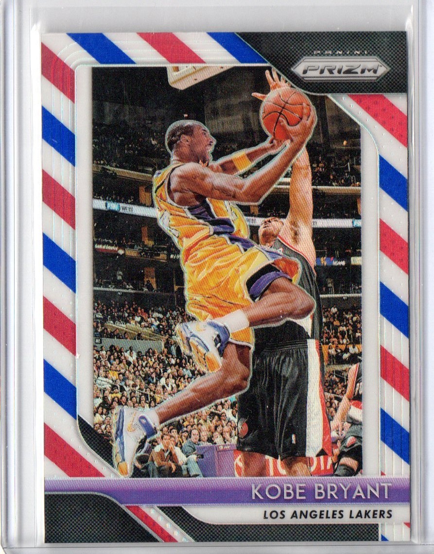 2018-19 KOBE BRYANT PANINI PRIZM BASKETBALL #15 RWB RED WHITE BLUE PARALLEL RARE