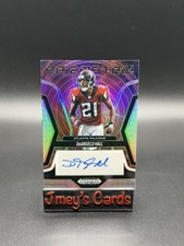 2025 DeAngelo Hall Prizm Black Silver Prizmatrix Signatures Prizm #PSDHL Falcons