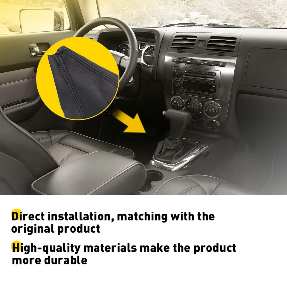 Cubierta para 2005 2006 Hummer H3 2007-2011 palanca de cambios automática bota vinilo negro Foto 3 de 4