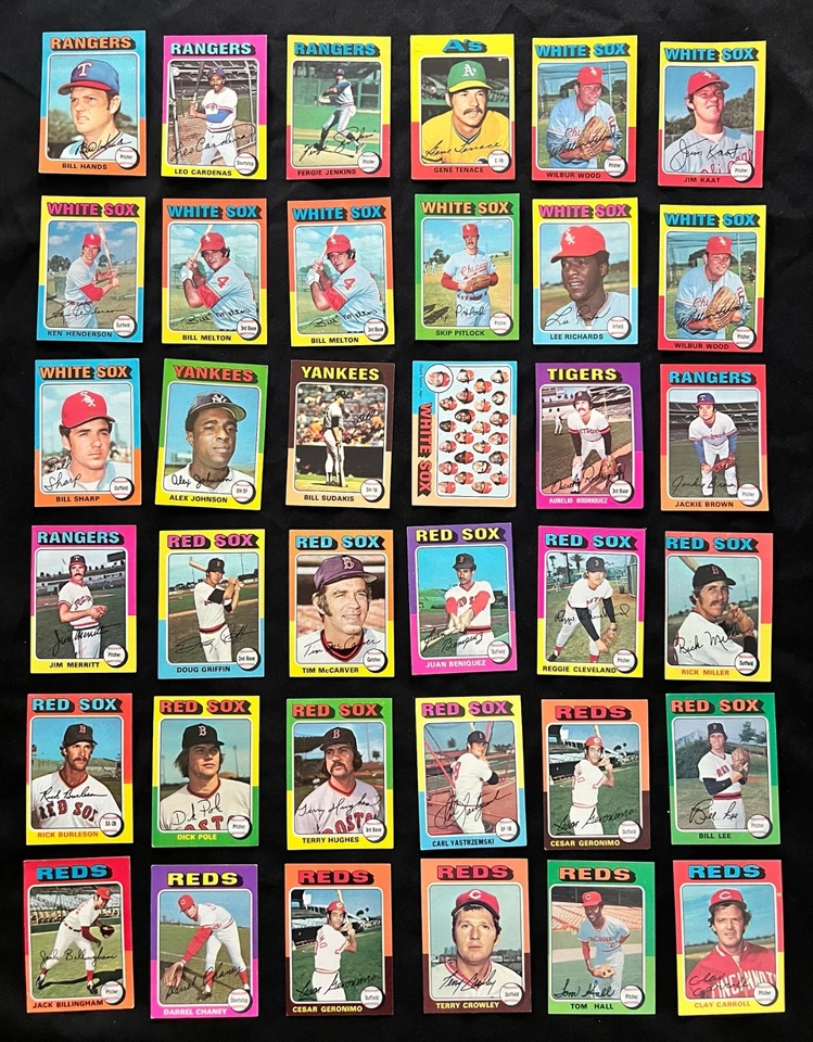 1975 Topps Baseball Vintage Lot ca.350 Mays / Rose / Kackson / Carew / Catfish - Bild 2 von 4