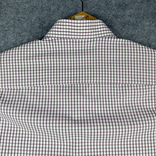 Camicia PETER MILLAR media estiva comoda abito viola bianco check casual usata in ottime condizioni - Foto 10 di 13