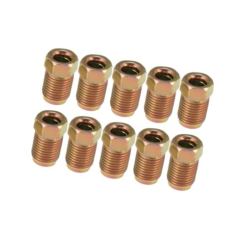 10pcs M10x1.0 Threads Brake Line Nut Fittings for 3/16