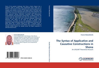 The Syntax of Applicative and Causative Constructions in Shona Francis Matambiro