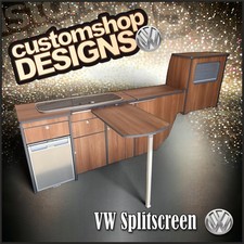 VW T2 Splitscreen (1950 - 1967) RHD Campervan Flat Pack Kitchen Unit