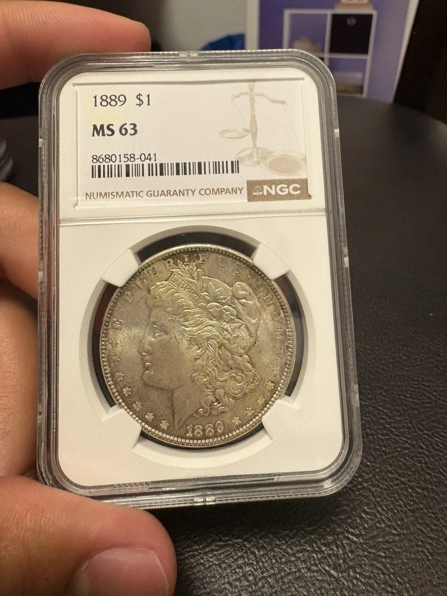 Philadelphia MS 63 Graded 1889 Year Morgan US Dollars (1878-1921