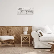 Vintage Welcome to the Garden by Lil' Rue Unframed Typography Graphic Art Print 