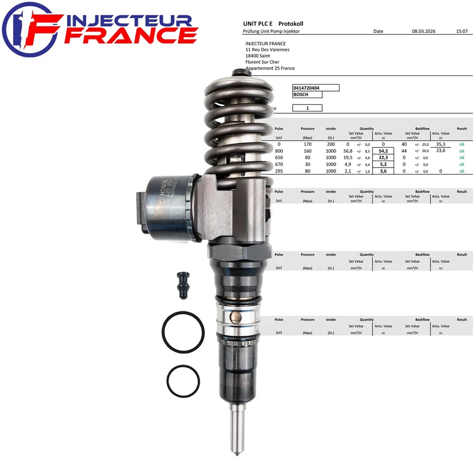 Injecteur 0414720404 - 03G130073G Audi, Mitsubishi, Seat, Skoda, VW AZV BLB BKD - Photo 1/4
