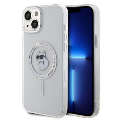 Karl Lagerfeld für iPhone 15 / 14 / 13 /12 light Case Magnet Hülle Choupette