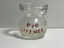 Vtg Glasco Eye Wash Bath Cup Rare Eye Opener Glass Medical Optical PotBelly HTF!