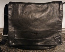 VTG Perlina Black Soft Leather Crossbody Shoulder Saddle Bag Purse-10x10x3