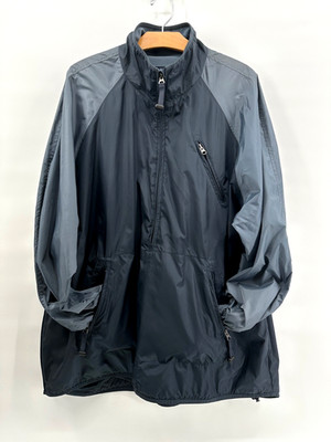GAP Men s Jacket Black Grey Windbreaker Pullover Fleece Lined Size XXL Y2K