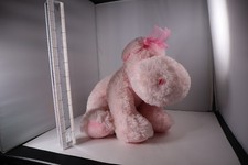 Russ Berrie Darly Pink Hippo Bow 12  Plush Hippopotamus Sit 29503
