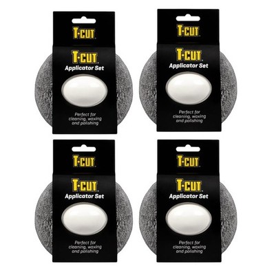 T-Cut Wachs Versiegelung Creme Glasur Applikator Set mit Griff Politur Polieren Glanz x4