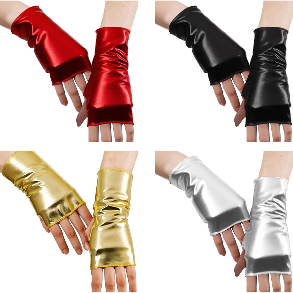 Unisex Erwachsene Armärmel Cocktailparty Patentlederhandschuhe Halloween Mode - Bild 3 von 3