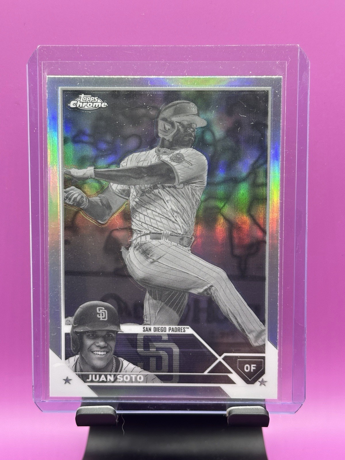 2023 Topps Chrome Juan Soto #100 Negative Refractor New York Mets
