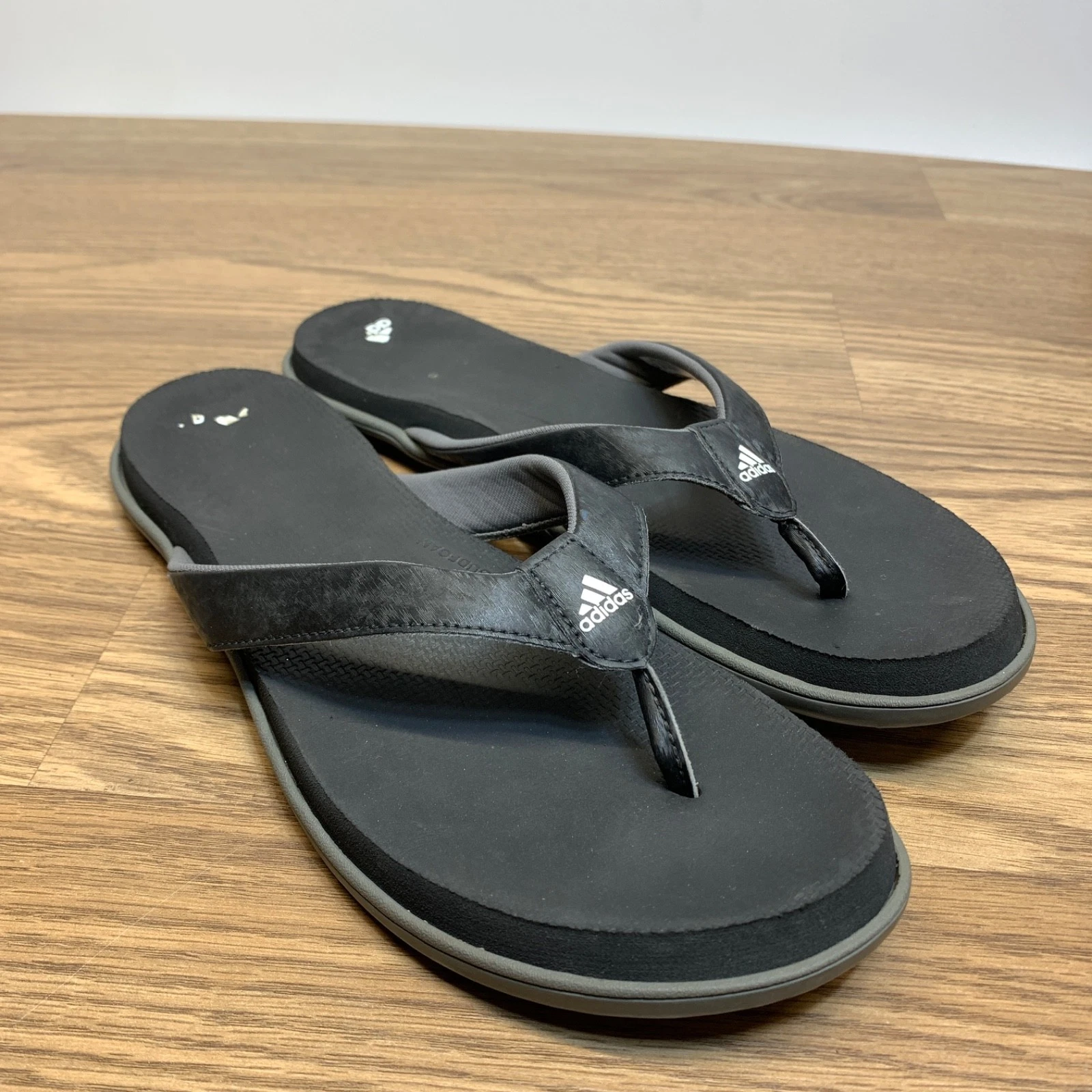 Sandali comodi Adidas Cloudfoam One neri infradito taglia 11 B41746 tanga