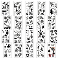 Dinosaurier TemporäRe Tattoos FüR Kinder, 10 BläTter Leuchtende Kindertattoos, H