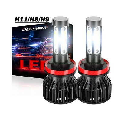 2X H11 LED Headlight Super Bright Bulbs 6000K HIGH-LOW BEAM Ultra White Lamps