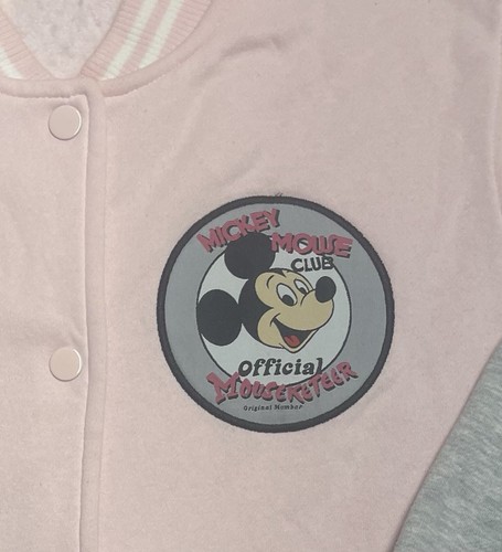 Disney 100 Damen Größe Large Varsity Style Mickey Mouse Club Jacke rosa - Bild 2 von 8