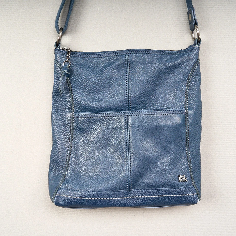 Bandolera de cuero The Sak azul guijarros correa ajustable Foto 3 de 4
