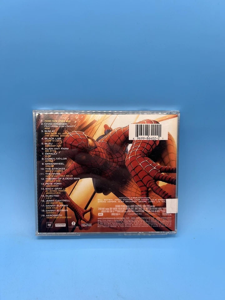 Spider-Man CD Soundtrack 2002 Hero Sum 41 3D Insert Rock Movie Music Album Foto 3 de 3