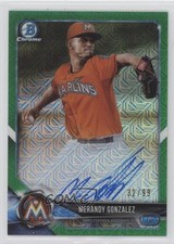 2018 Bowman Mega Box Chrome Mojo Refractor Green 32/99 Merandy Gonzalez Auto 0r4