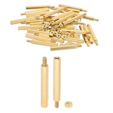 M3X32mm+6mm Standoff Screws, 60Pcs Male to Female Hex Brass