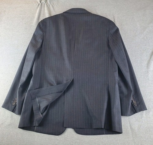 Paul Stuart Silky Powder Blazer Mens 40 S Gray Striped Wool Unlined Jacket - Picture 4 of 19