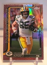 2025 Topps Chrome Football #108 Tucker Kraft Football Leather Refractor Packers