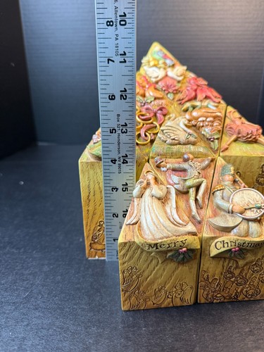Enesco 12 Days of Christmas Pillars Collection by Kim Lawrence 2009 Wedges Tree - Bild 19 von 23