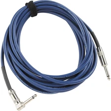 Lava Blue Demon Instrument Cable Straight to Right Angle Blue 25 ft.