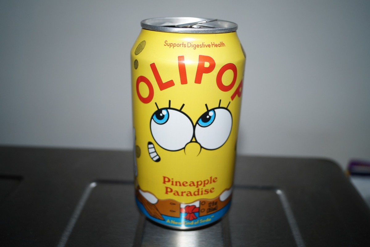 Olipop Pineapple Paradise 12oz Soda Can - Spongebob Squarepants