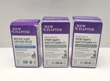 2 NEW CHAPTER EVERY MANS MULTIVITAMIN 40+, 48ct AND 1 SLEEP AND PAIN RELIEF 30ct