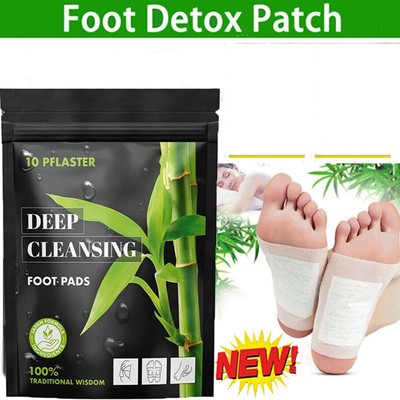 10-100Stk Entgiftungspflaster Fusspflaster Detox Pflaster Bambus Foot Patch Pads