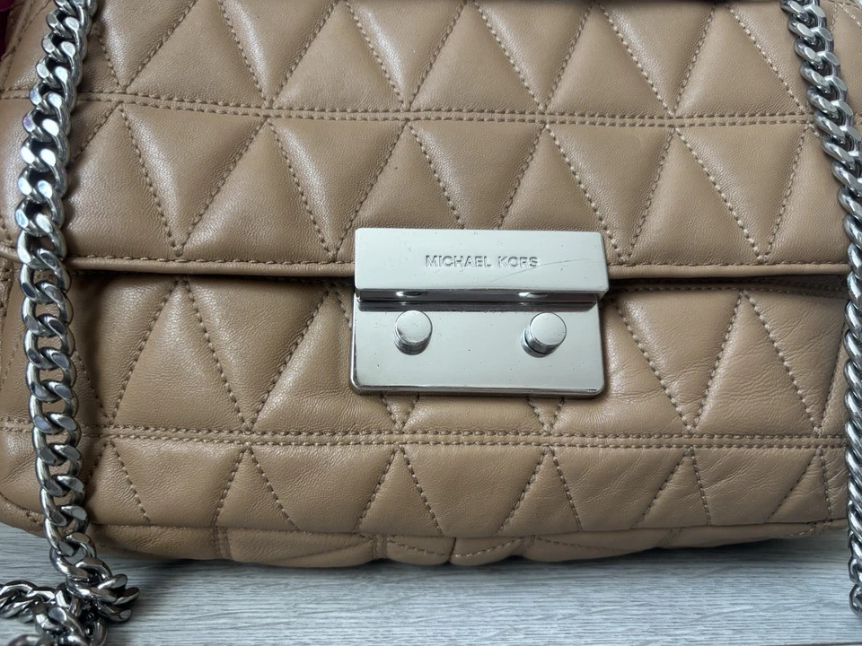 Michael Kors Camel Quilted Leather Large Sloan Shoulder Bag Chain - Image 2 of 4
