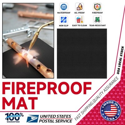 7.9''x7.9'' 5mm for Fireplaces Fire Resistant, Fireproof Fireplace Mat Protector