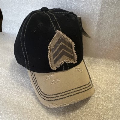KB ETHOS Vintage USA Black Beige Adjustable Baseball Cap for Men