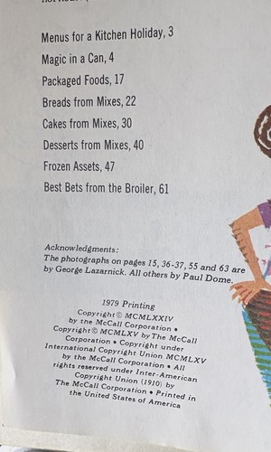 Lot Of Four Vintage Mccalls Recipe Books - Foto 4 di 10